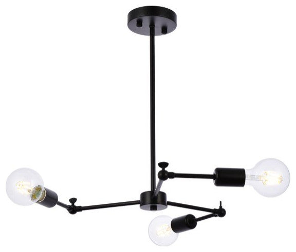 Florence 3-Light Black Pendant
