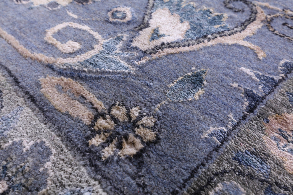 10' 1" X 14' 1" Wool & Silk Persian Hand Knotted Rug - Q15548