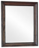 Benzara BM280362 Classic Rectangular Portrait Mirror With Wood Frame, Brown