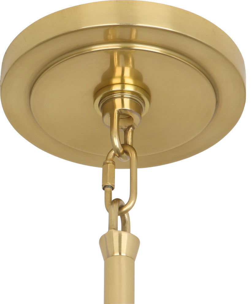 Williamsburg Custis Pendant, Orange/Revolutionary Storm, Modern Brass