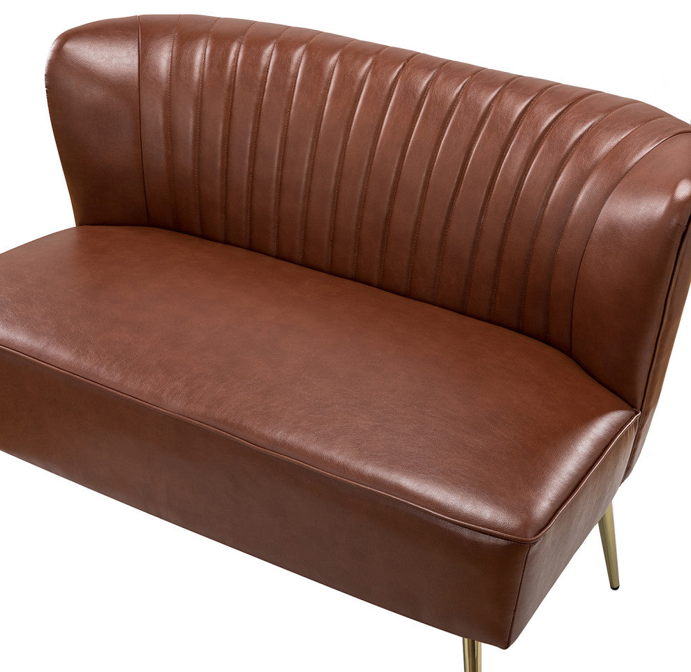 47" Comfy Loveseat, Brown