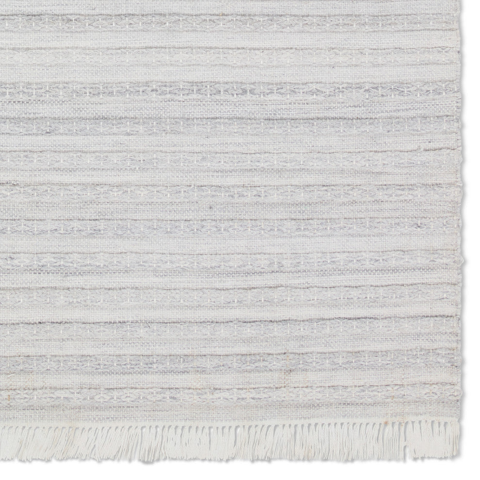 Jaipur Living Torre Indoor/Outdoor Solid Light Gray/Cream Area Rug, 3'x10'