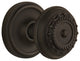 Classic Rosette Interior Mortise Meadows Door Knob, Oil-Rubbed Bronze