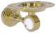 Pacific Grove Groovy Tumbler and Toothbrush Holder, Unlacquered Brass