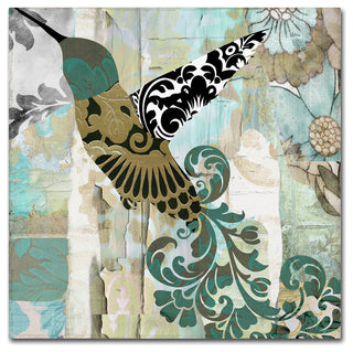 Color Bakery 'Hummingbird Batik II' Canvas Art, 35"x35"