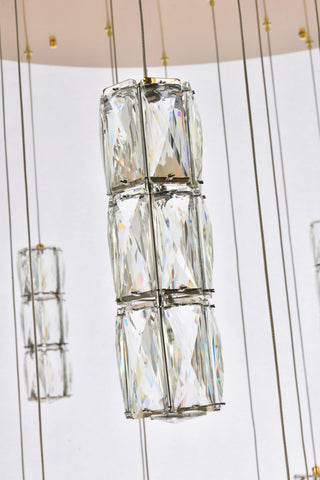 Elegant Lighting 3500D42 Polaris 25 Light 42"W LED Crystal - Chrome