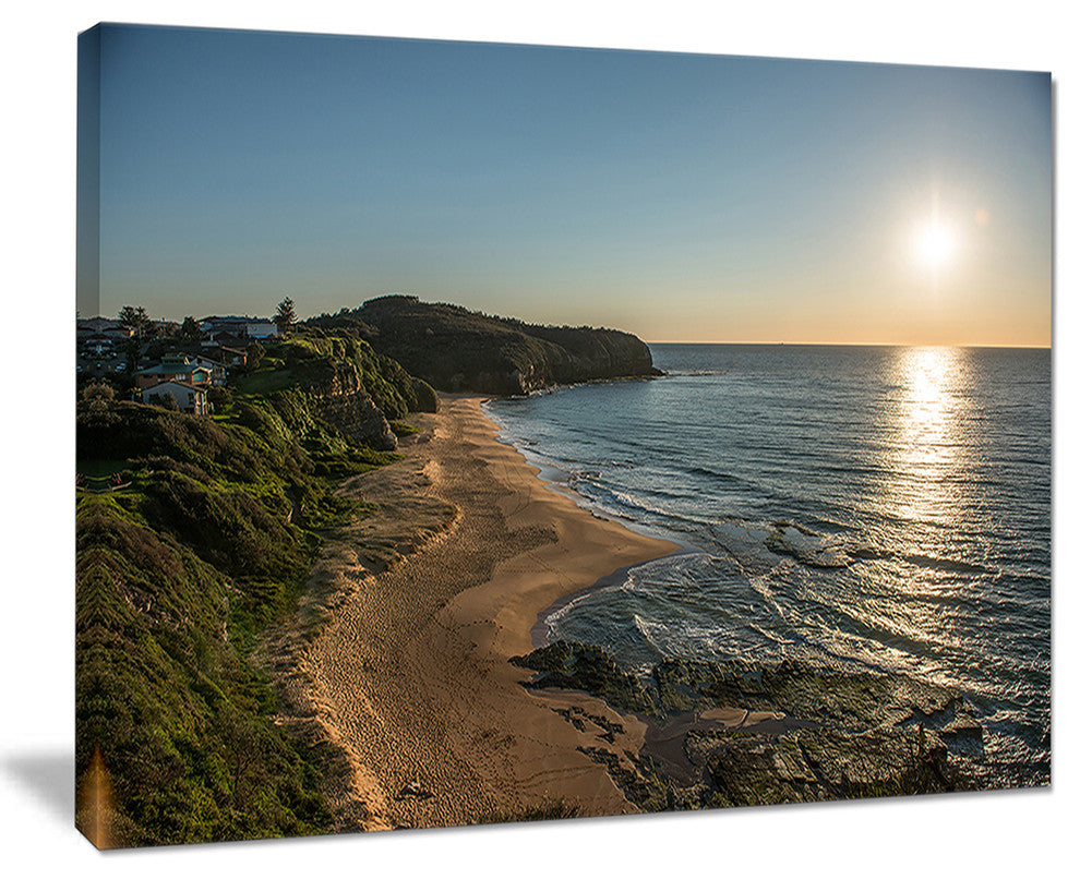 "Clam Sea Waters At Sydney Beach" Seashore Canvas Print, 40"x30"