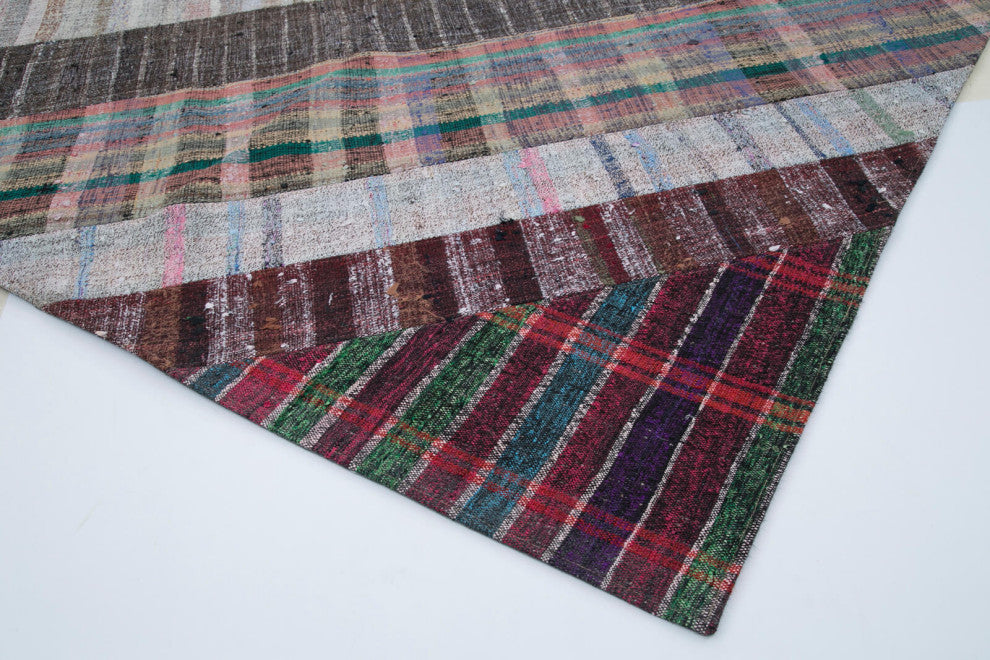 Rug N Carpet - Handmade Oriental 6' 8'' x 9' 11'' Vintage Patchwork Kilim Rug