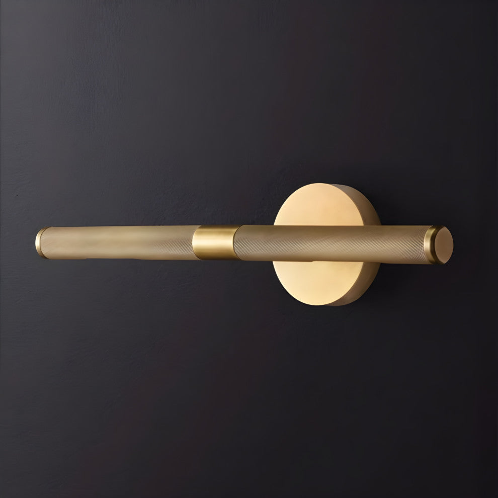 Modern Wall Lamp in the Futuristic Style for Bathroom, Bedroom, Golden, Warm Light