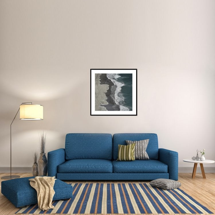 "Running Waves" Framed Digital Print by Lex Molenaar, 38"x38"