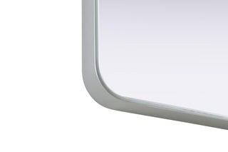 Home Living Contour Metal Rectangle Mirror 30x36, Silver