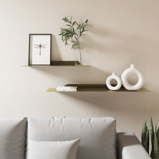 Sammy Wall Mounted Shelves, Gold, 36"