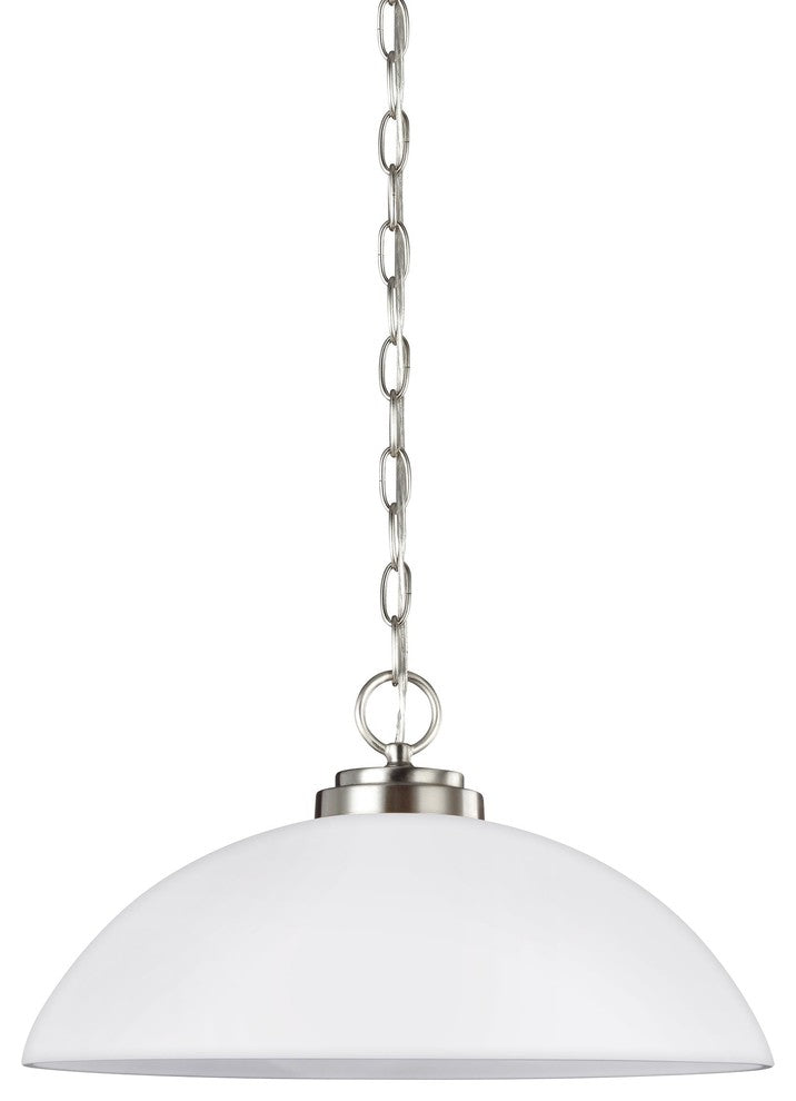 Generation Lighting Lighting 1-Light Pendant, Brushed Nickel