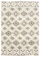 Viviana Distressed Tribal Ivory/ Brown Area Rug, 3'10"X5'5"