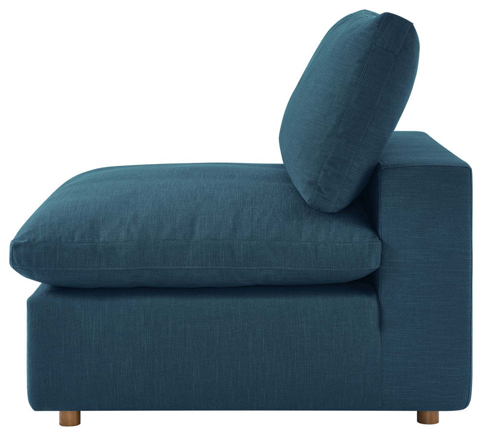Modular Sectional Deep Sofa Set, Azure Navy Blue, Fabric, Modern, Hospitality