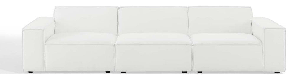 Modular Sofa, White, Fabric, Modern, Living Lounge Cafe Hotel Lobby Hospitality