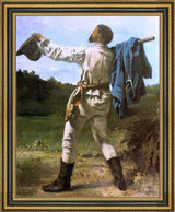 Gustave Courbet The Homecoming Framed Premium Canvas Print, 20"x25"