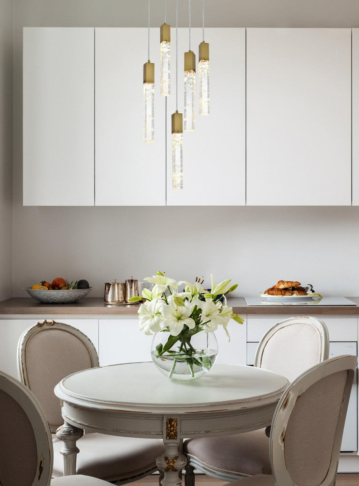 Elegant Lighting 2089D20 Aurora 20"W Crystal Chandelier - Black