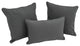 Double-Corded Solid Twill Throw Pillows With Inserts, Set of 3, Steel Gray