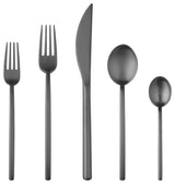 Linea Flatware Set, Ice Black Gold, 5 Pcs.