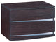 Gia Wood Nightstand in Hi Gloss Finish, Wenge