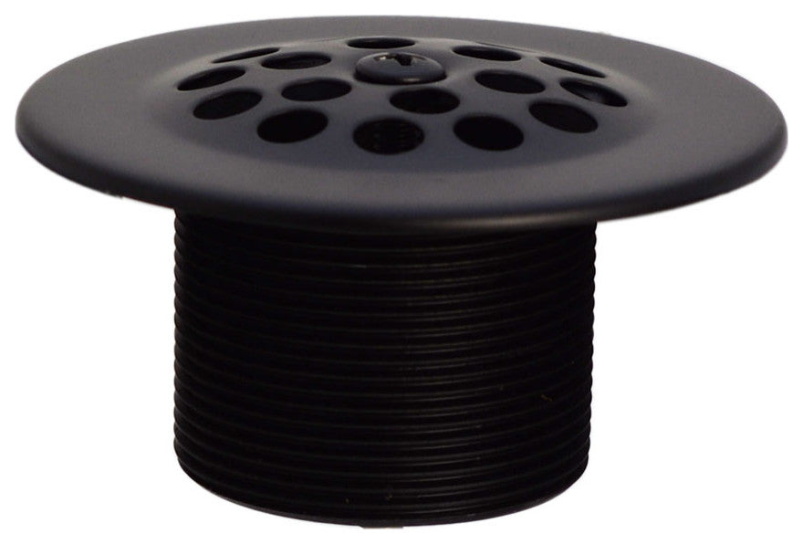 Beehive Grid Universal Tub Trim With Trip Lever Faceplate In Polished Chrome, Powder Coated Flat Black