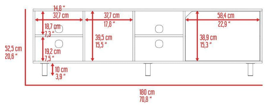 Conquest Tv Stand, Light Oak