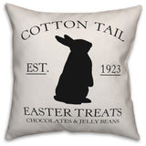 Cotton Tail Easter Treats 18x18 Throw Pillow Cover
