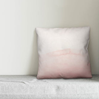 Blush Watercolor Abstract 16x16 Throw Pillow