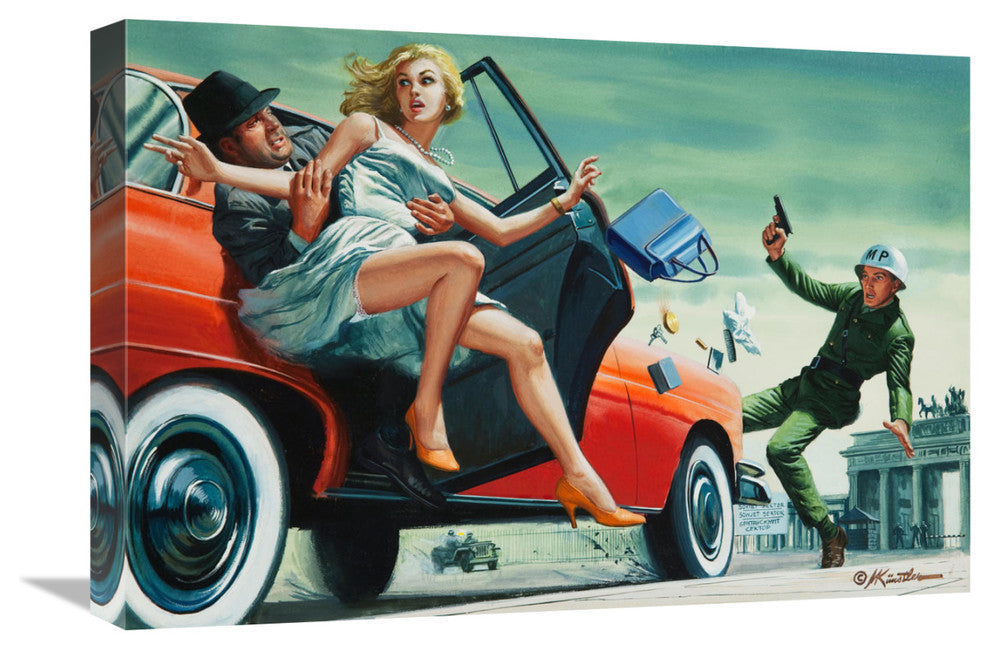 "The Kidnap King of the Berlin Wall" Canvas by Mort Kunstler, 22x15"