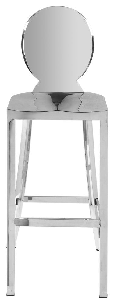 Maddox Kitchen Bar Stool, Chrome Stainless Steel