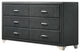 Coaster Melody 6-drawer Contemporary Velvet Upholstered Dresser in Gray