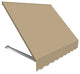 Awntech 4' Dallas Retro Acrylic Fabric Fixed Awning, Tan