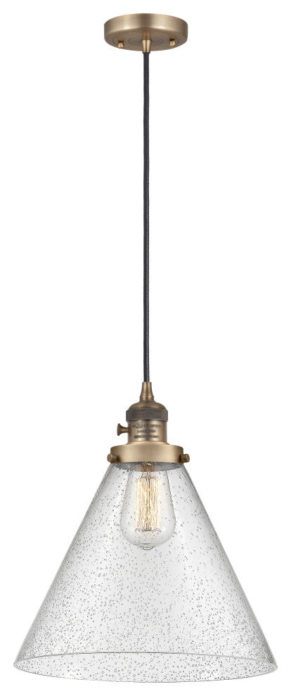 INNOVATIONS 201CSW-BB-G44-L 1-Light Mini Pendant Brushed Brass