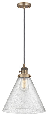 INNOVATIONS 201CSW-BB-G44-L 1-Light Mini Pendant Brushed Brass