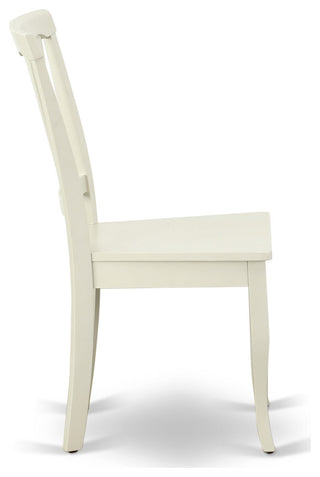 Hlav3-Lwh-W 3Pc Round 42"Table And 2 Vertical Slatted Chairs