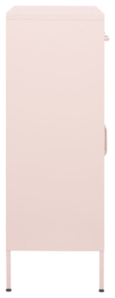 Vidaxl Storage Cabinet Pink 31.5"x13.8"x40" Steel