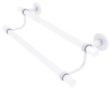 Clearview 18" Double Towel Bar with Twisted Accents, Matte White
