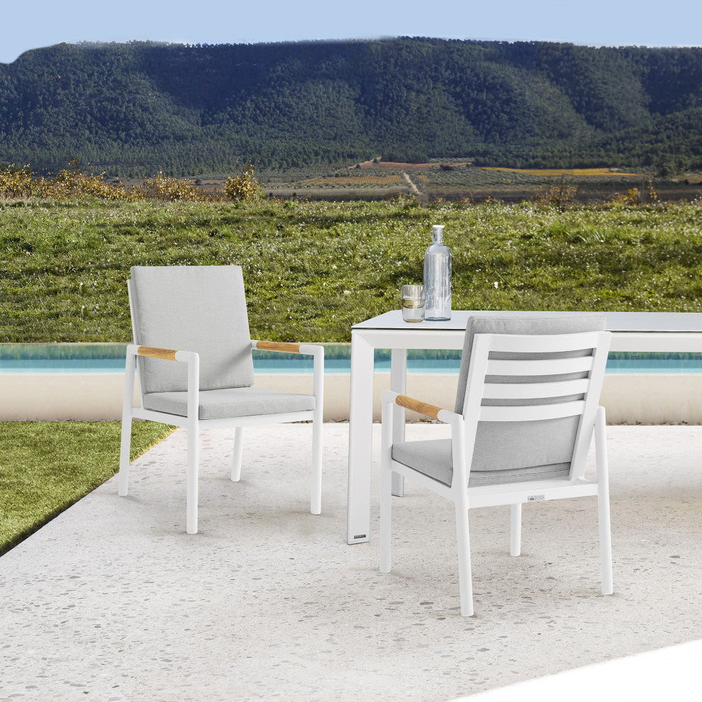 Royal Outdoor Dining Chair, Set of 2, White
