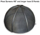 Master Flame 45" Diameter Fire Pit Screen, Pivot Model, Hybrid