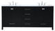 Elegant VF18972DBK 72"Double Bathroom Vanity, Black