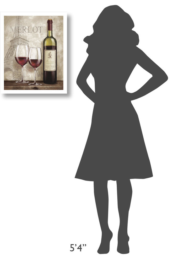 "Wine in Paris III" Digital Paper Print by Janelle Penner, 18"x22"