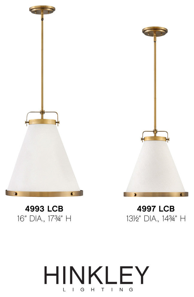 Hinkley Lexi Medium Pendant, Lacquered Brass