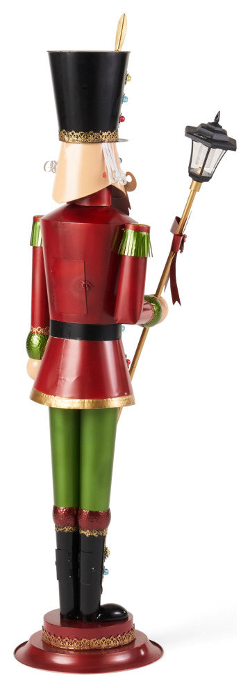 Almar Toy Soldier Solar Lantern Stand, Red