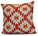 Patna Geometric Print Pillow, Orange, 18"x18"
