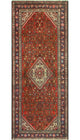 Fine Vintage Distressed Astrid Rust/Blue Runner, 3'9x9'5