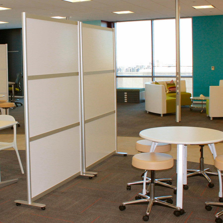 Loftwall Framewall Room Divider, Modern Frame, 4"x78", White