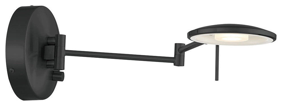 Dessau Turbo Swing-Arm Wall Lamp, Museum Black