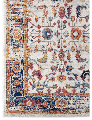 Alessana Cochise Bordered Area Rug, Orange, 2'6"x10'3"
