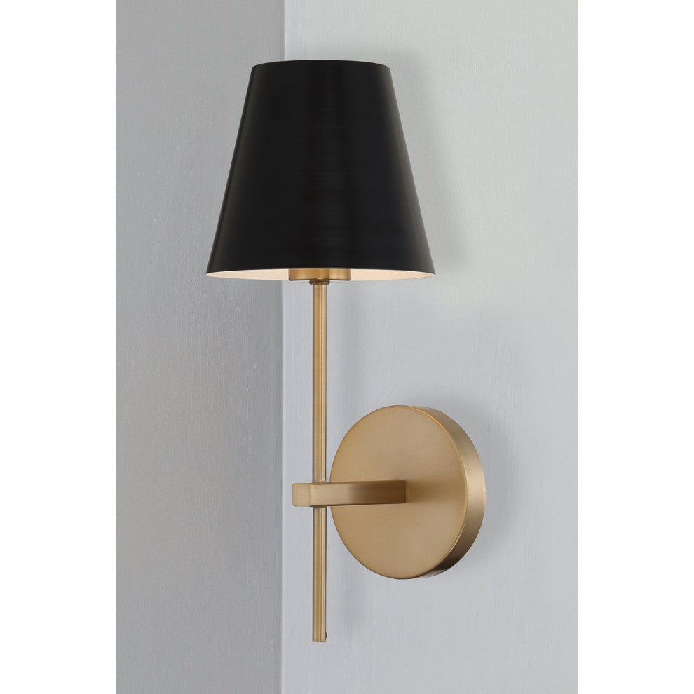 Crystorama Xavier 1 Light Wall Sconce XAV-B8321-VG, Vibrant Gold